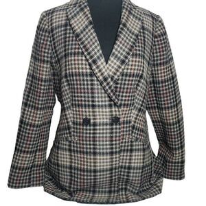 Talbots Gray Plaided Blazer